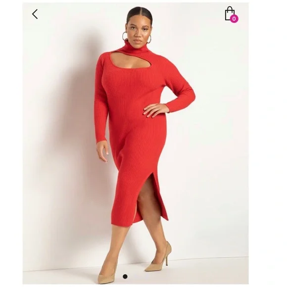 Eloquii | Dresses | Eloquii Cutout Detail Turtleneck Sweater Dress |  Poshmark